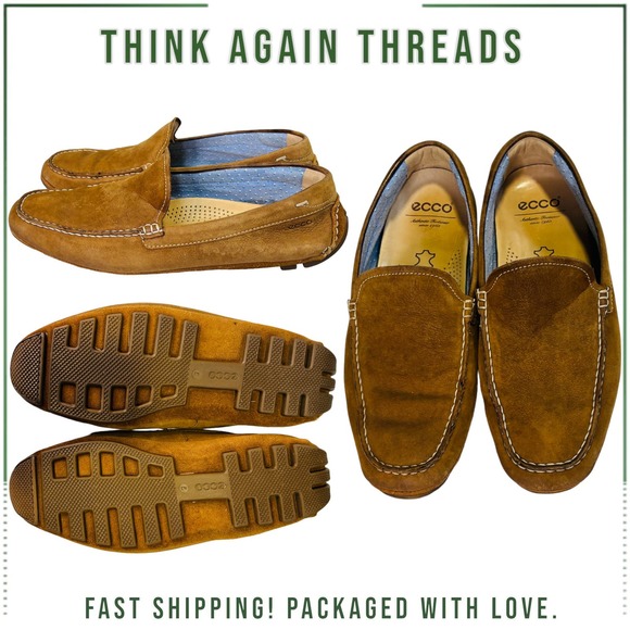 Ecco Men\'s Brown Genuine Leather Classic Moc II Slip On‎ Loafers Shoes Size 41 8 Men main image 3